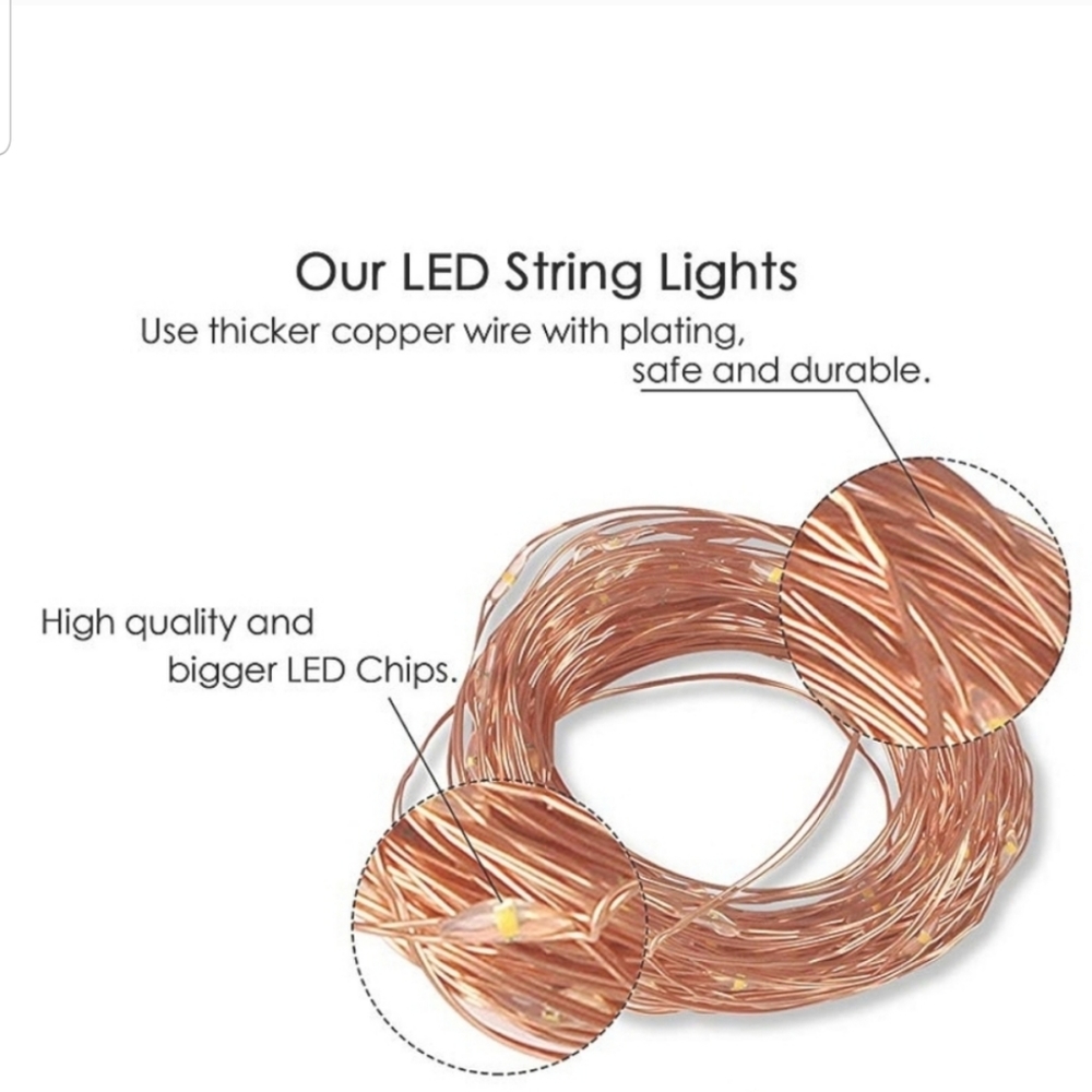 UO Fairy String Lights Photo Clips VSCO 33ft 100 - Picture 8 of 8